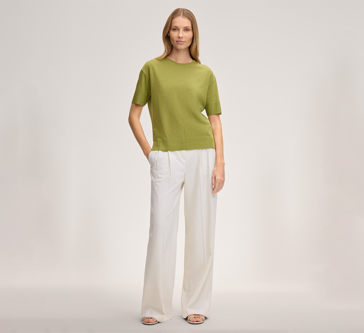 windsor. presents the product Lyocell/Cotton T-shirt in Green from the category T-shirts & Sweatshirts