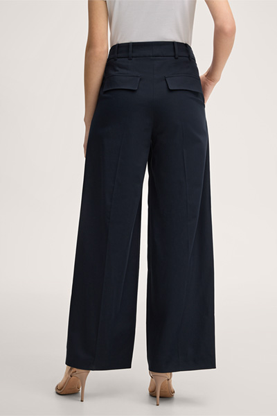 Double-Baumwollstretch-Marlene-Hose in Navy