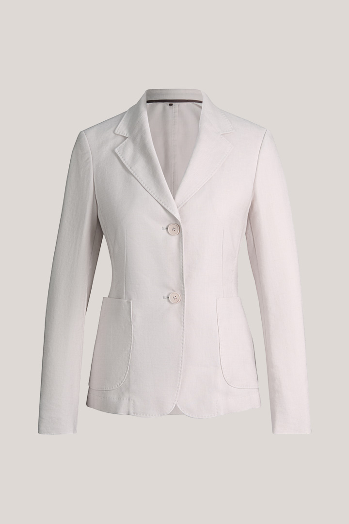 Führt zu Produktdetailseite „Leinenstretch-Blazer in Beige"