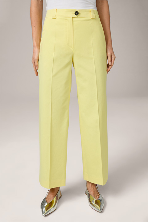 Cotton Satin Culottes in Yellow