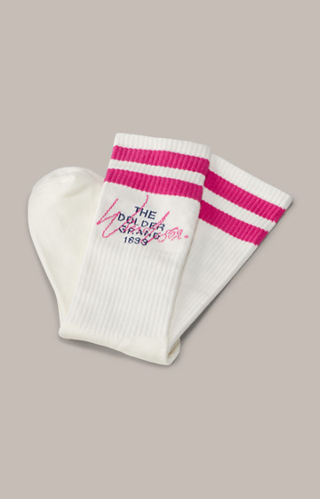 Socks in white and pink