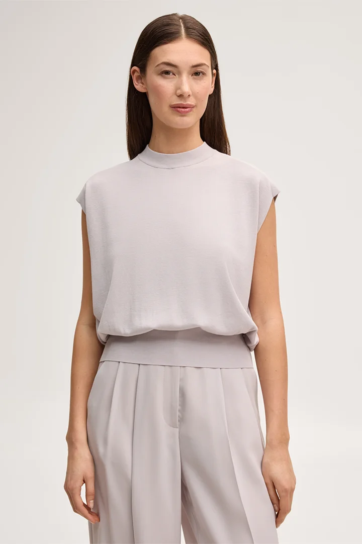 windsor. präsentiert das Produkt Seiden-Baumwollmix-Strick-Shirt in Beige aus der Kategorie Strick