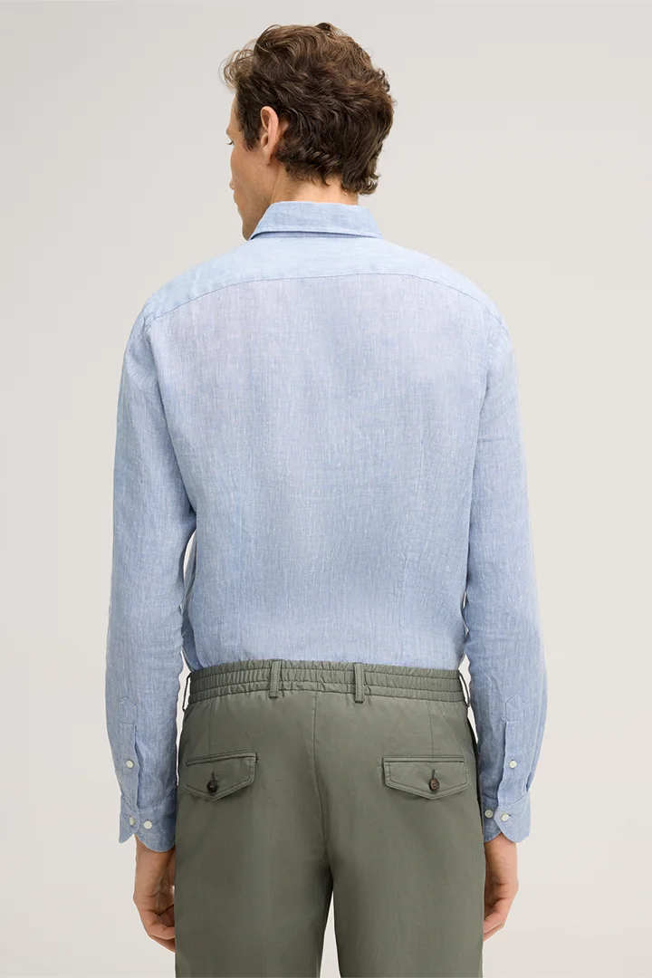 Leinen-Hemd Lapo in Blau
