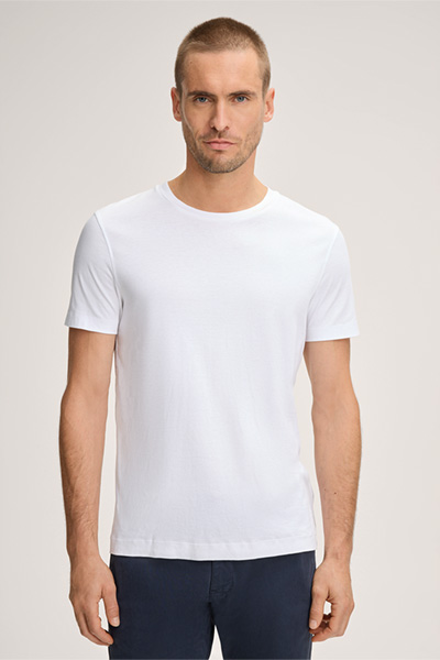 T-shirt en coton Gabriello, en blanc