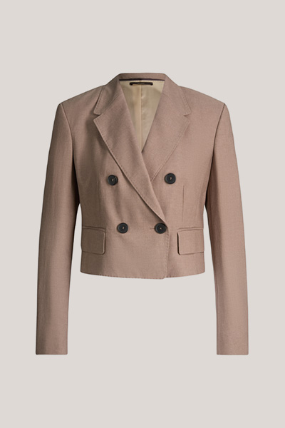 Lyocell double-breasted Spencer blazer in brown