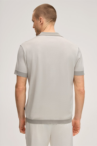 Baumwoll-Polo-Shirt Florito in Grau meliert