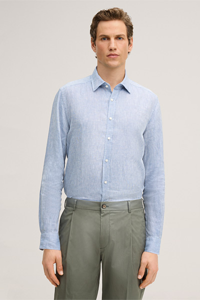 Lapo linen shirt in blue
