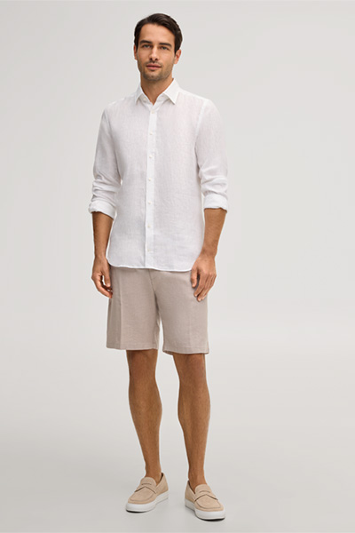 Lapo linen shirt in white