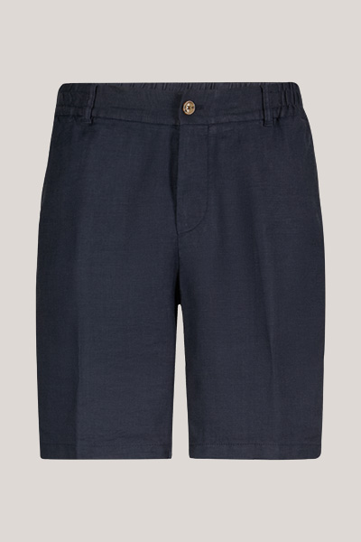 Führt zu Produktdetailseite „Leinenstretch-Shorts Sergino in Navy"