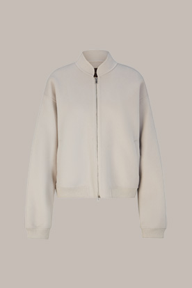 Doubleface-Blouson-Jacke in Hellbeige