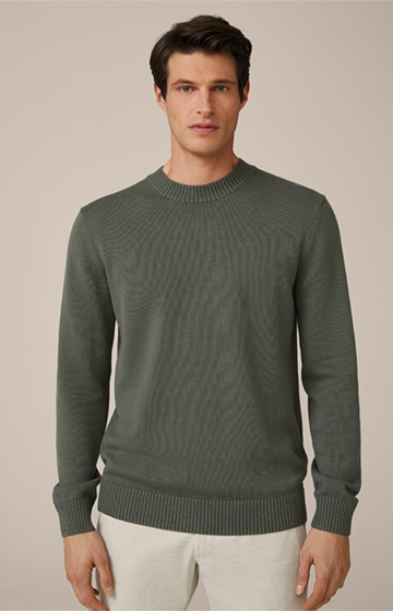 Nedo Knitted Sweater in Olive