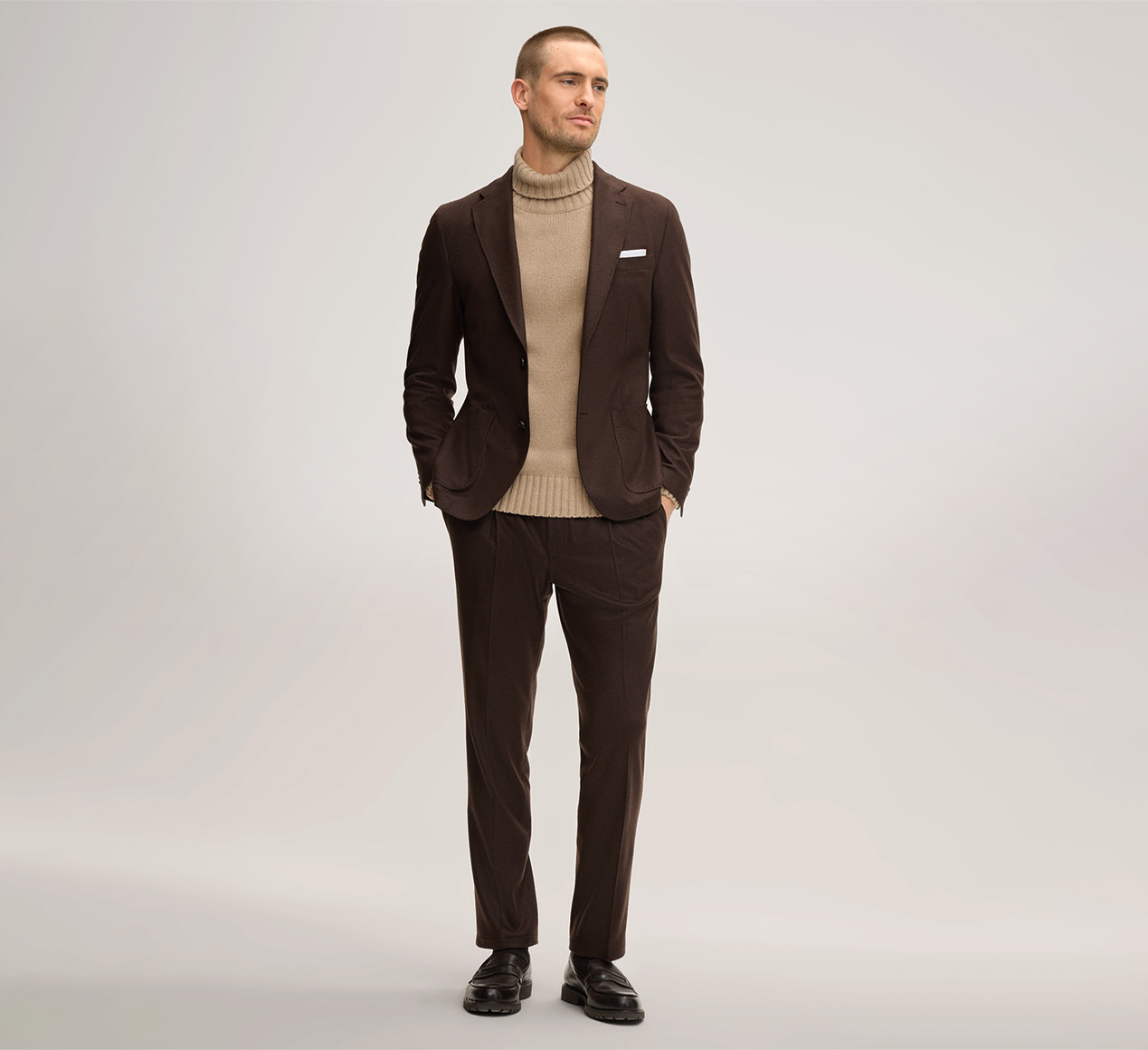 windsor. presents the product Giro Cashmere Jacket in Dark Brown from the category Jackets