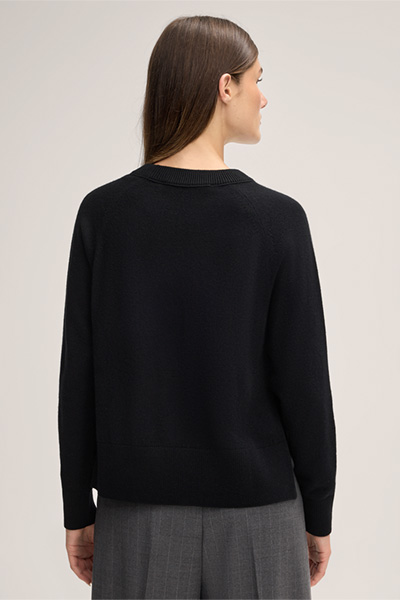 Cashmere-Pullover in Schwarz