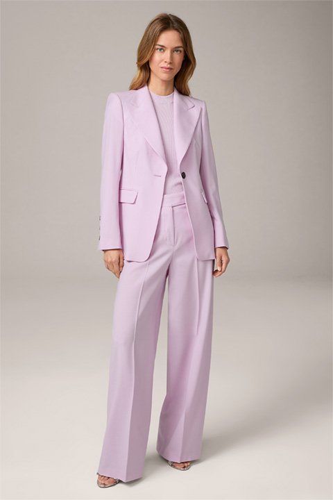 Shop the Look : tailleur pantalon en laine vierge lilas