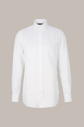 Lapo Linen Shirt in White flecked
