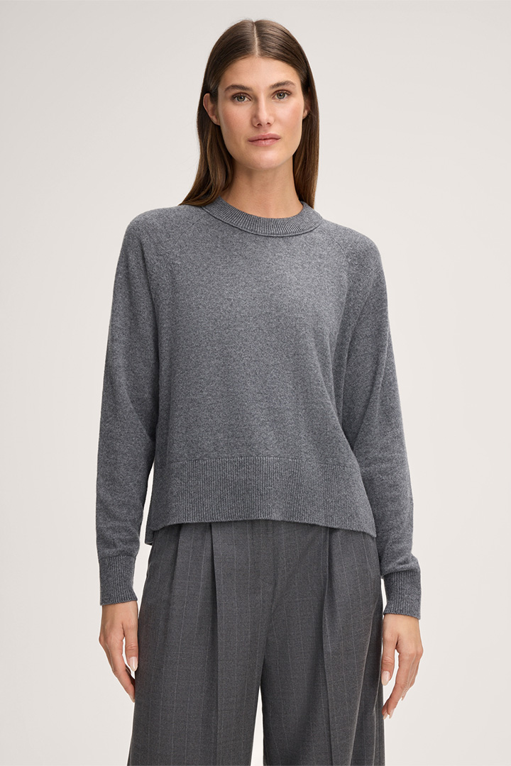 Führt zu Produktdetailseite „Cashmere-Pullover in Grau"