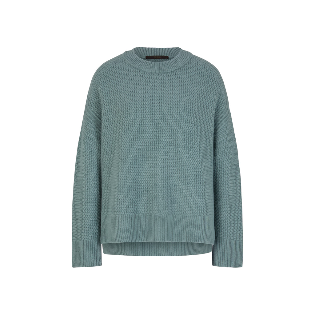 Cashmere-Pullover mit Struktur in Hellblau - im windsor. Online-Shop