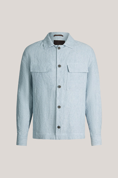 Survêtement modulable en lin Lavoro, couleur bleu délavé
