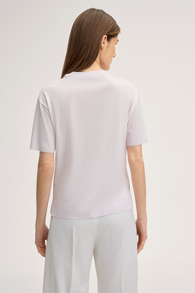 Lyocell cotton T-shirt in rosé