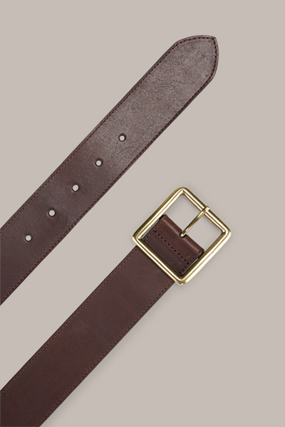 Nappa Leather Belt in Dark Brown