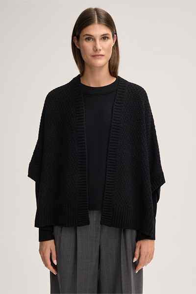 Cashmere-Cape in Schwarz
