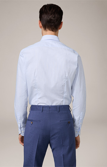 Baumwoll-Hemd Lapo in Blau-Weiß gestreift