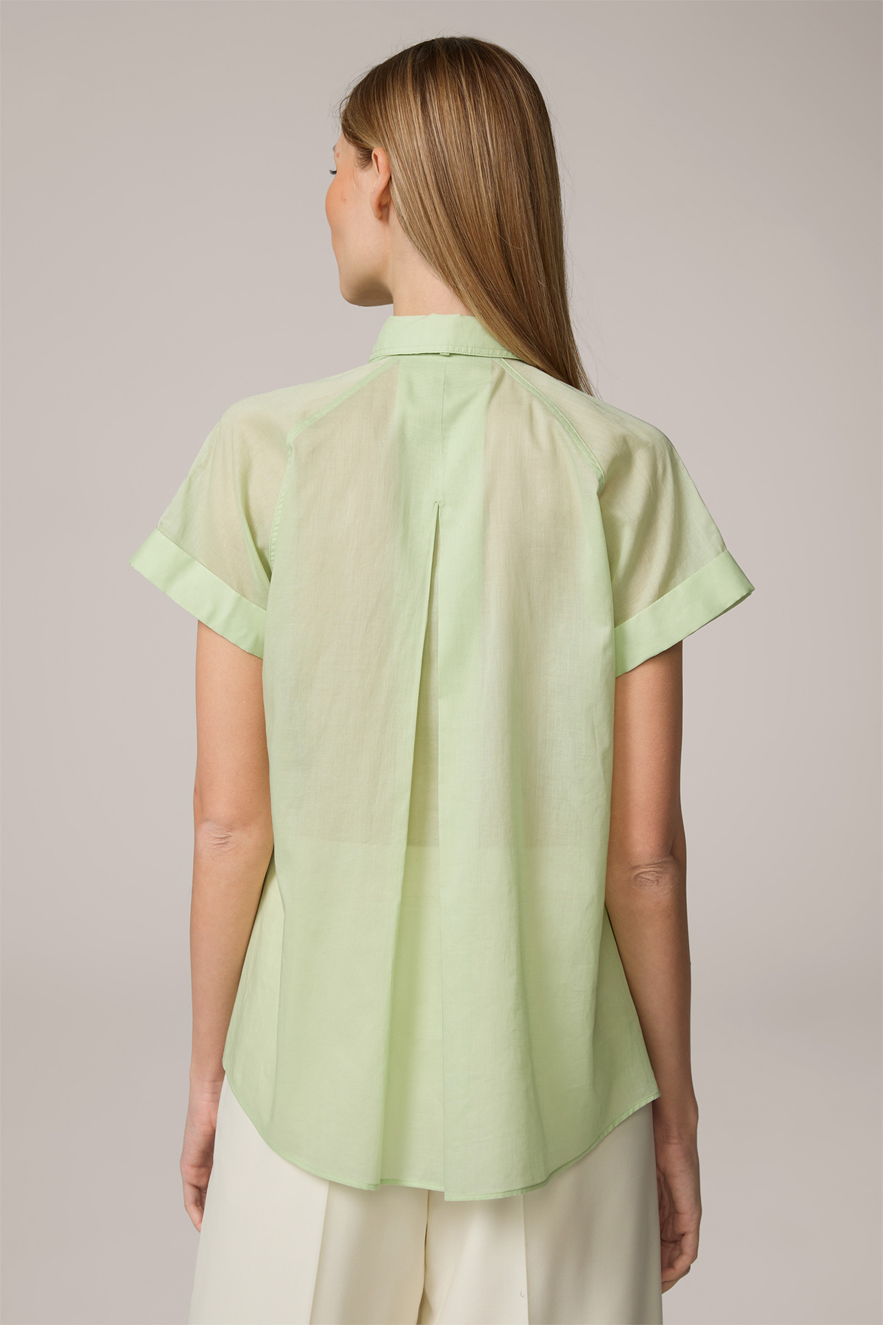 Cotton Blouse in Light Green