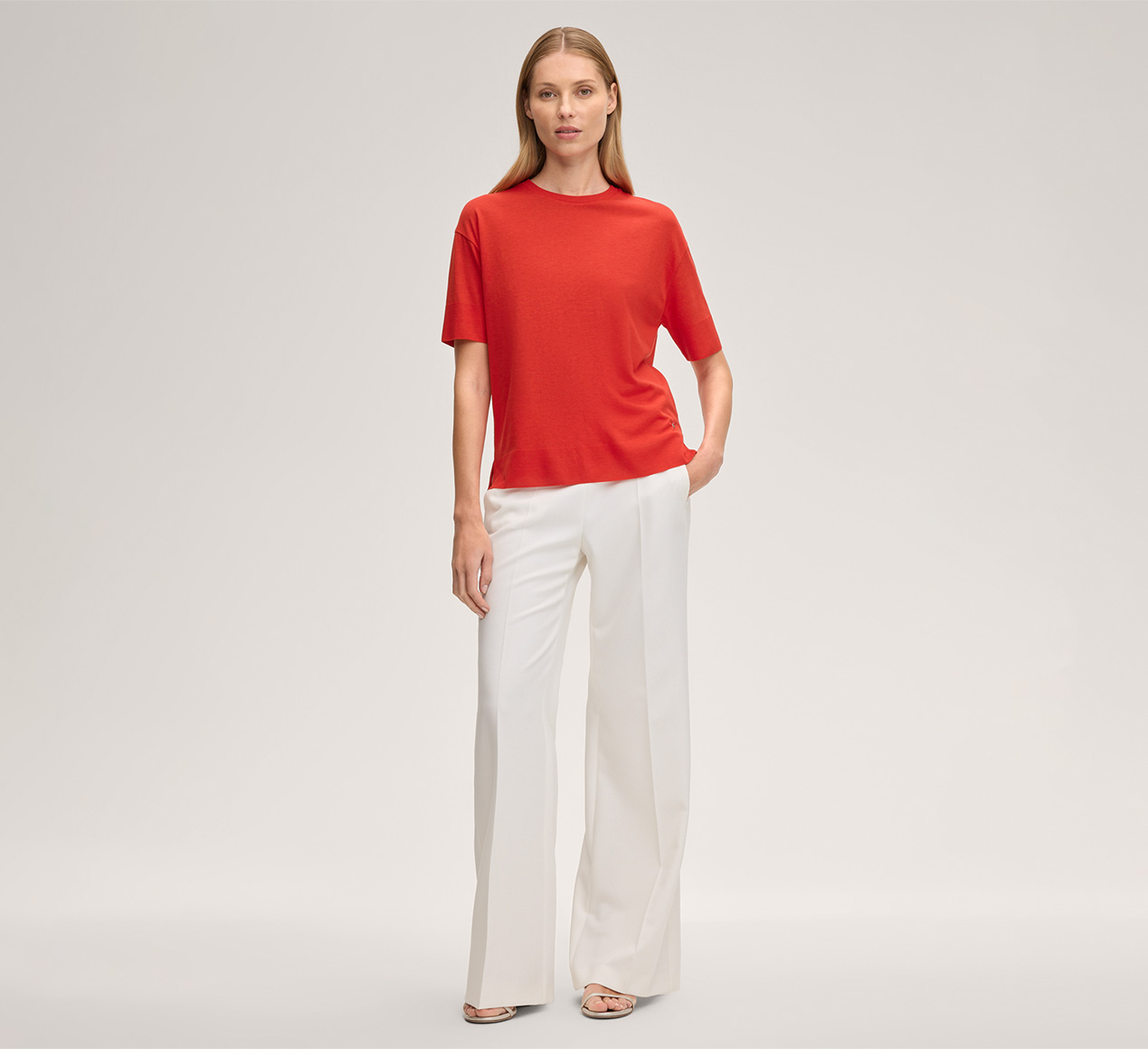 windsor. präsentiert das Produkt Lyocell-Baumwoll-T-Shirt in Rot aus der Kategorie T-Shirts & Sweatshirts