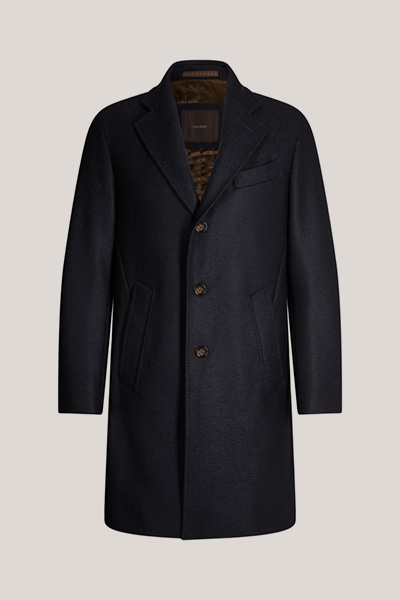 Schurwoll-Mantel Centro in Navy