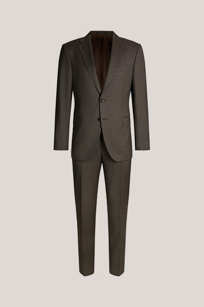 Schurwoll-Anzug Sera Sole in Braun meliert