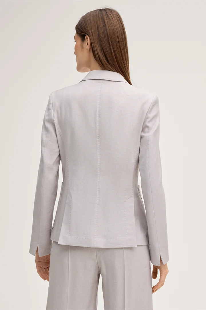 Blazer en lin stretch beige