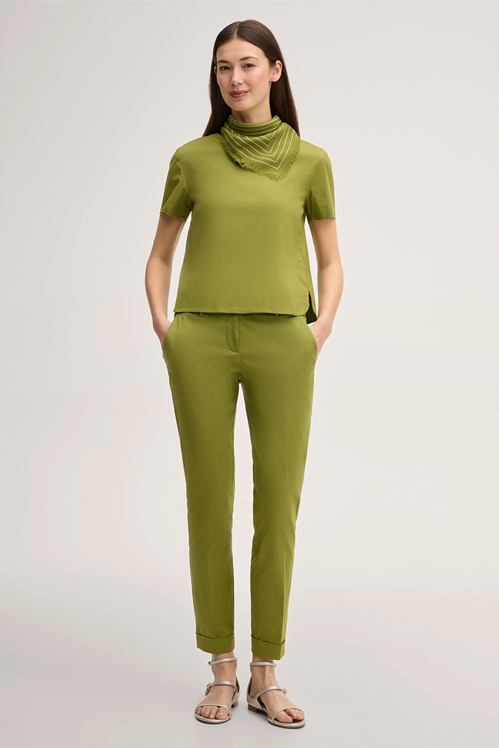 Leads to look detail page “Shop the Look: Cotton Stretch Combination in Green”