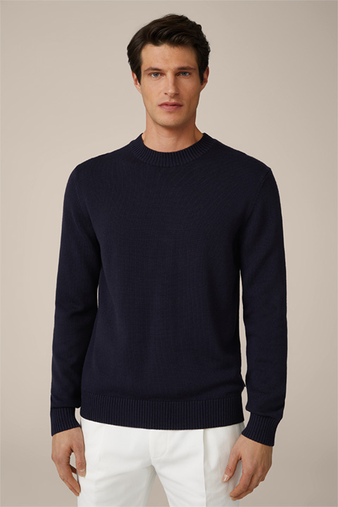 Nedo Knitted Sweater in Navy
