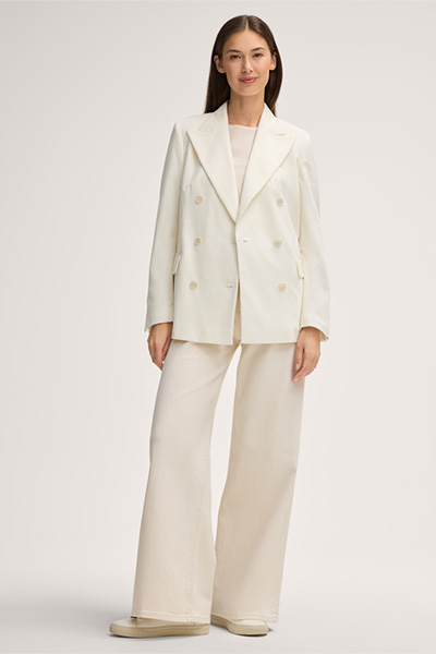 Corduroy Blazer in Ecru