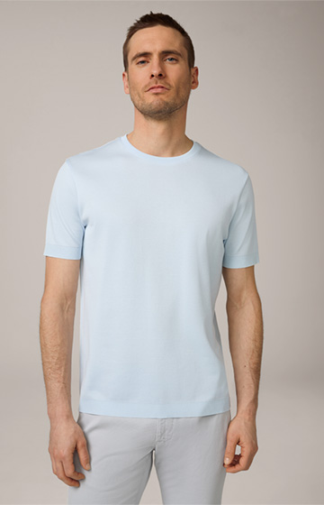 T-shirt en coton Floro, en bleu clair