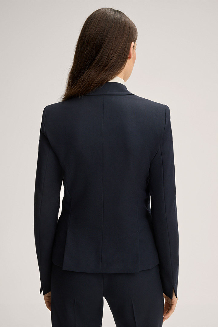 Schurwoll-Blazer in Navy