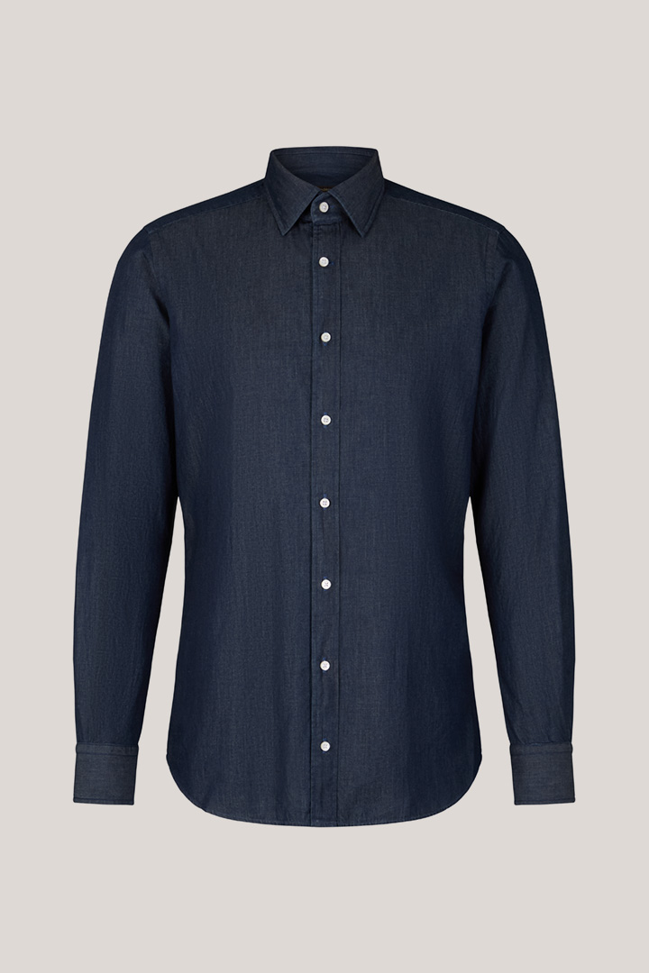 Lapo Cotton Shirt in Denim Blue