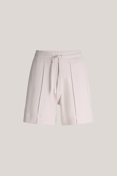 Beige cotton sweat shorts