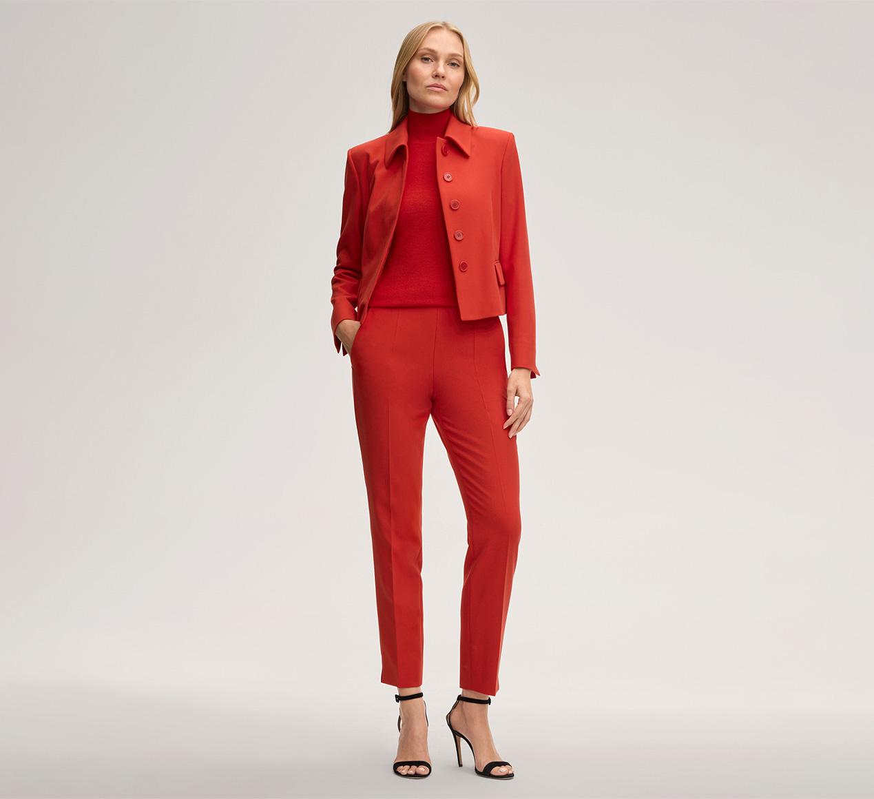 windsor. presents the product Crêpe Blazer Jacket in Red from the category Blazers & Waistcoats