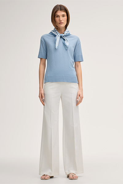 T-shirt en coton Lyocell bleu clair