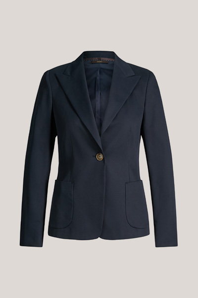 Double-Baumwollstretch-Blazer in Navy