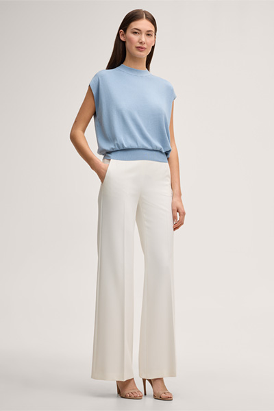 Leads to product detail page "Light blue silk-cotton blend knitted shirt"