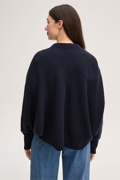 Cashmere-Cape in Navy