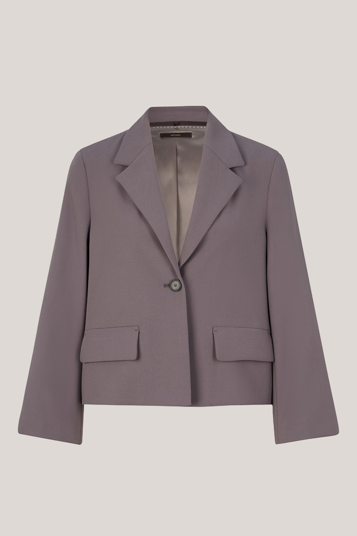 Crêpe Blazer in Grey