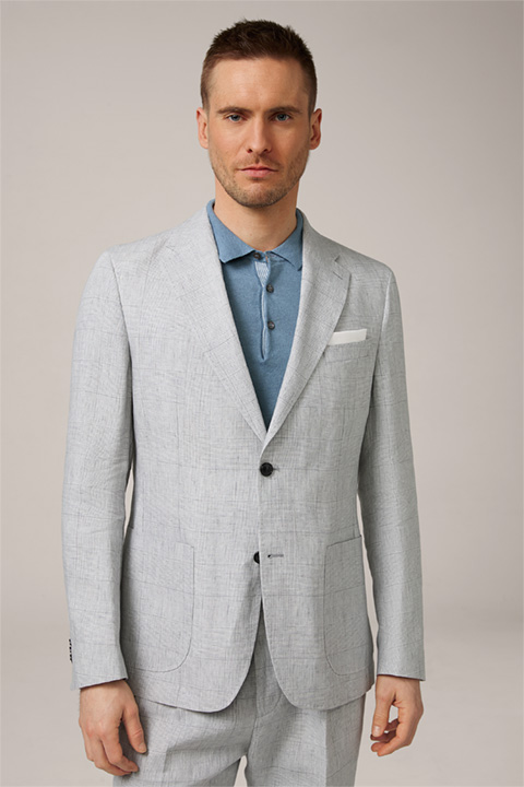 Giro Linen Modular Jacket in Grey Patterned