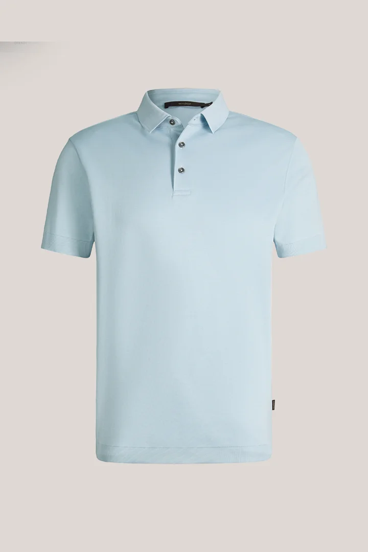 Polo en coton Floro bleu clair