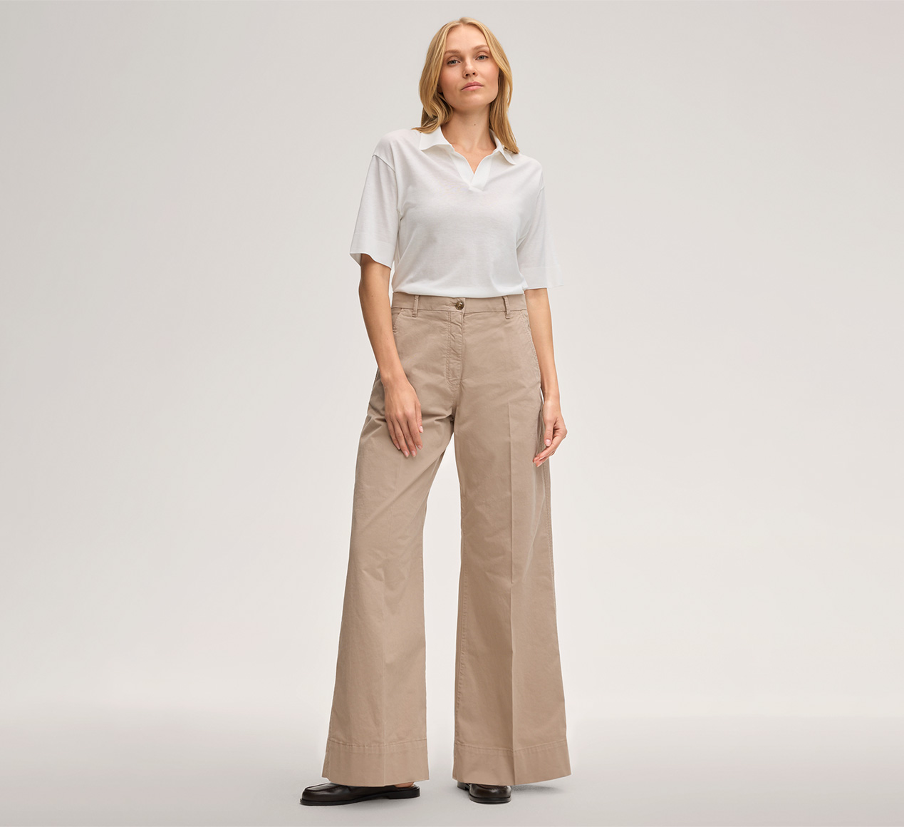 windsor. präsentiert das Produkt Lyocell-Baumwoll Polo-Shirt in Ecru aus der Kategorie T-Shirts & Sweatshirts