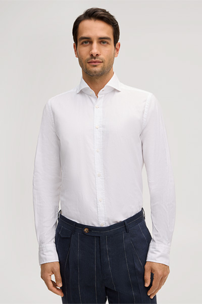 Baumwoll-Hemd Lano in Weiss