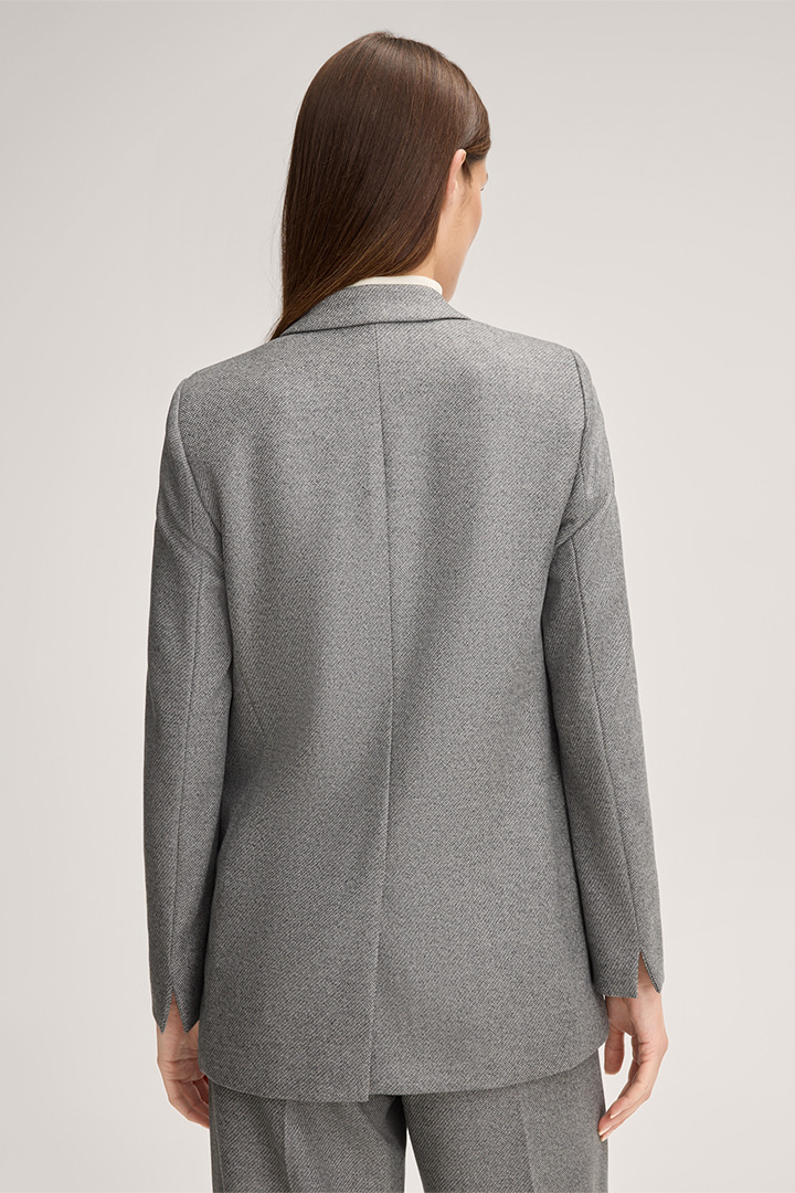 Double-breasted Wool Blazer in Grey