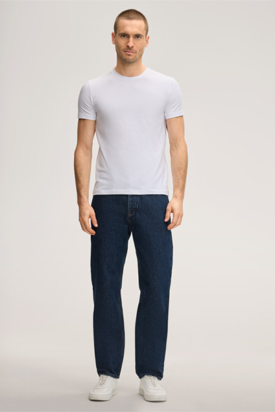 Two-Pack of Cotton Blend Stretch Round Neck T-shirts in White